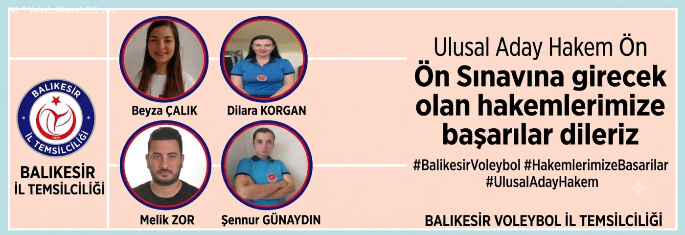 Ulusal Aday Hakem Sınavına Katılan Hakemlerimiz